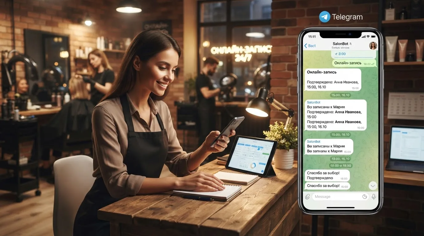 Telegram бот для записи клиентов: автоматизация 24/7 без пропущенных заявок