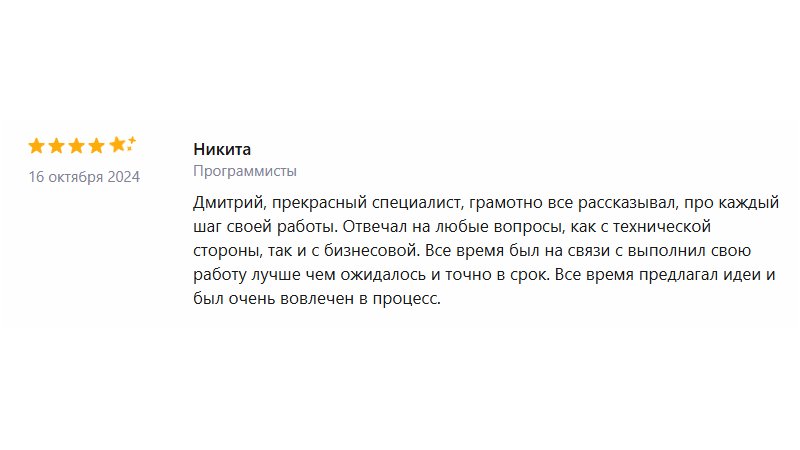 Скриншот переписки с клиентом 28